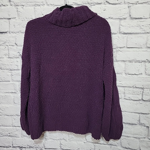 Seven7 Women's M Soft & Warm Cable Knit Chenille Sweater Blackberry‎ Wine Medium - Picture 3 of 9